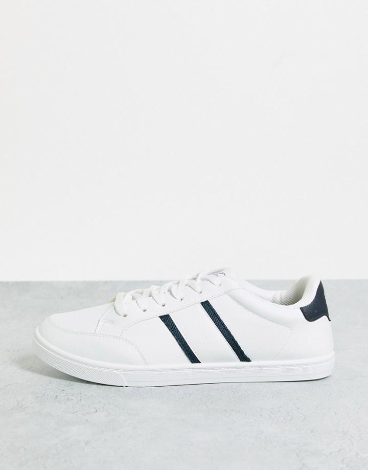 Original Penguin Minimal Lace Up Sneakers In White