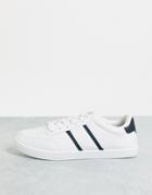Original Penguin Minimal Lace Up Sneakers In White