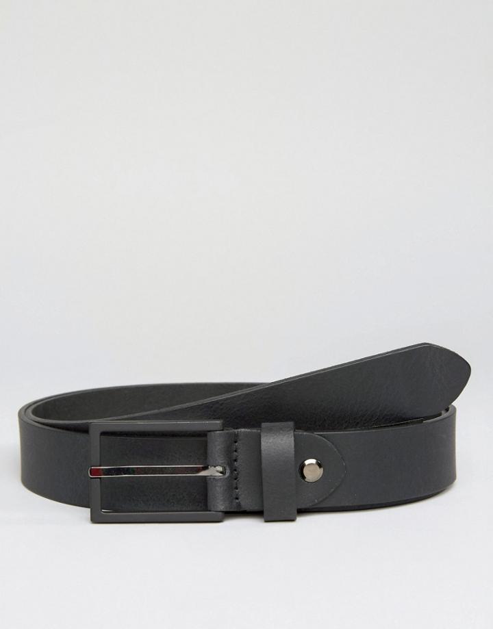 Jack & Jones Belt In Leather - Black