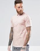 Only & Sons Skinny Smart Short Sleeve Shirt - Pink