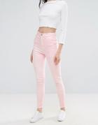 Waven Anika High Rise Pink Skinny Jeans - Pink