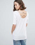 Ichi Lace Back T-shirt - White