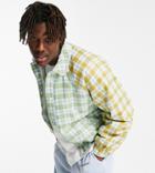 Collusion Mixed Check Nylon Bomber-multi