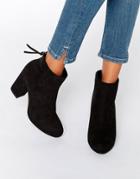 Asos Ellijah Heeled Ankle Boots - Black