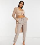 Missguided Midi Cardigan In Sand-brown