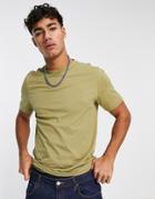 Farah Danny Cotton T-shirt In Green - Mgreen