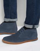 Frank Wright Strachan Chukka Boots Navy Suede - Blue