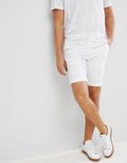 New Look Slim Fit Chino Shorts In White - White