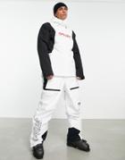 Oakley Tnp Insulated Anorak Jacket In White/black