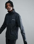 Columbia Inner Limits Waterproof Jacket Concealable Hood In Black - Black