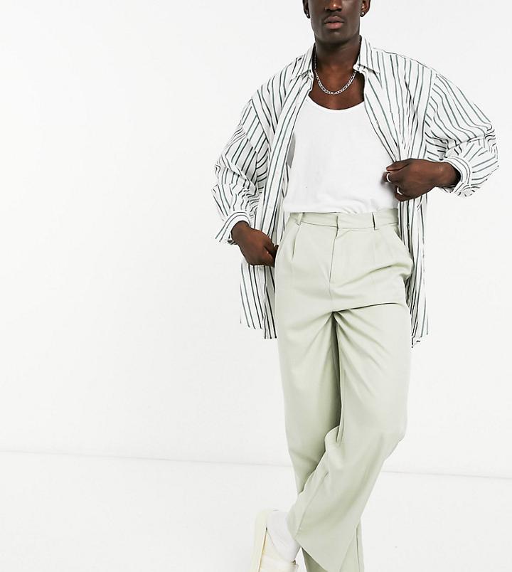 Collusion Balloon Leg Pants In Pale Khaki Set-neutral