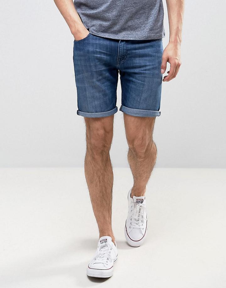 Lee Slim Fit Denim Short Sky Fall - Navy