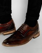Base London Durham Leather Derby Brogues - Brown