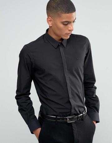 Hart Hollywood By Nick Hart Slim Smart Shirt - Black