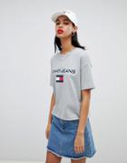 Tommy Jean 90s Capsule 5.0 Logo T-shirt - Gray