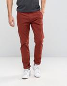 Selected Homme Skinny Fit Chino With Stretch - Red
