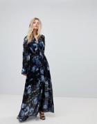 Forever New Printed Maxi Dress With Full Sleeve - Multi
