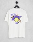 Asos Design Relaxed T-shirt In White With Retro Ibiza Tennis Print