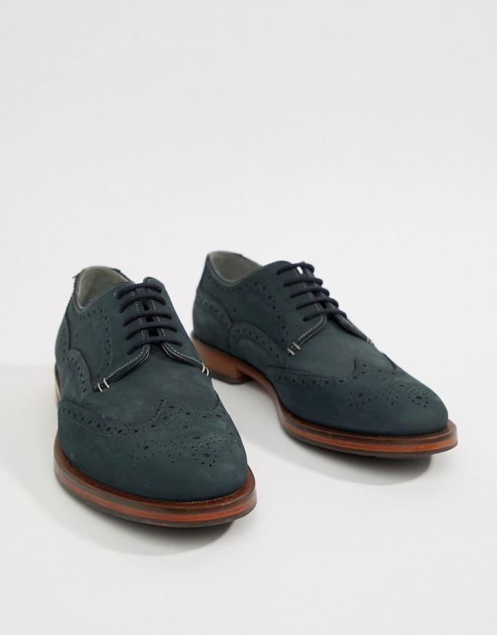 Ted Baker Senape Suede Brogues In Navy - Navy