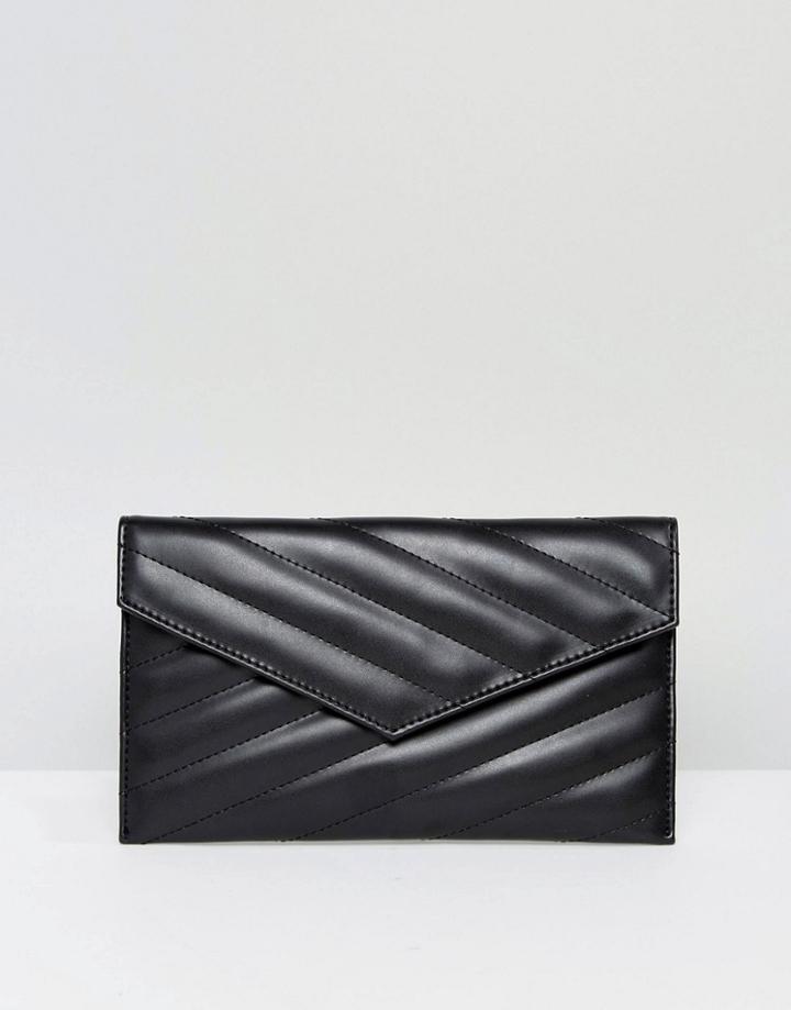 Asos Quilted Clutch Bag - Black
