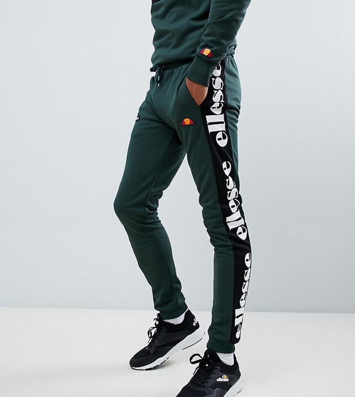 Ellesse Panel Logo Joggers In Green - Green