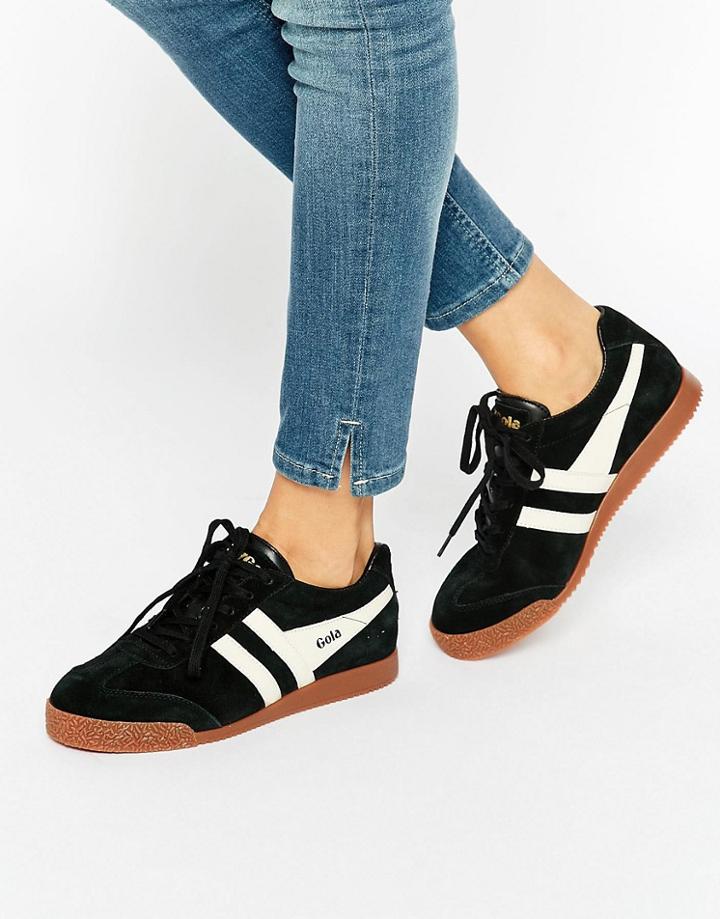 Gola Classic Harrier Sneakers In Black & Ecru - Black