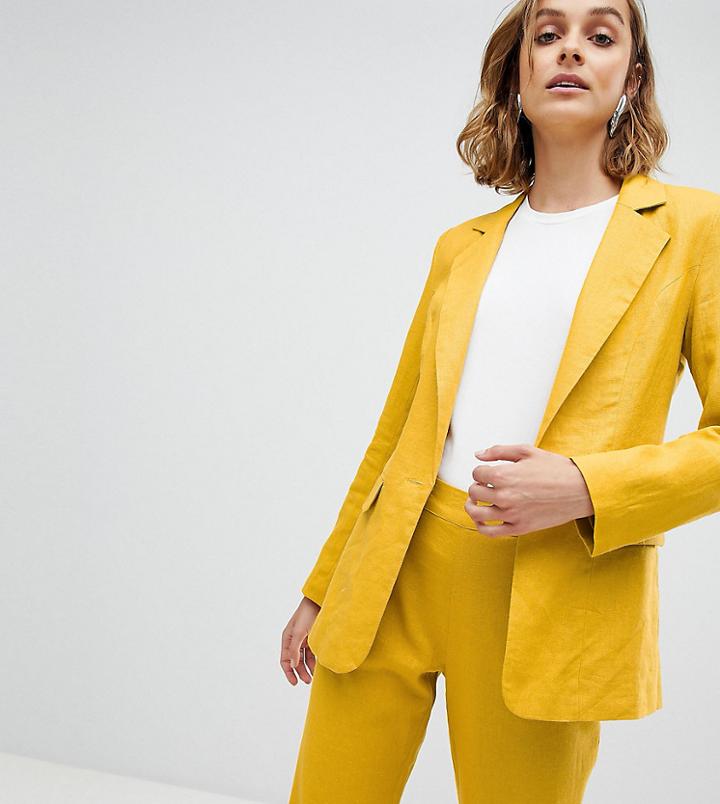 Unique 21 Linen Blazer Two-piece - Yellow