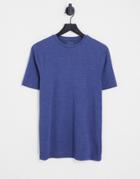 River Island Muscle T-shirt In Navy