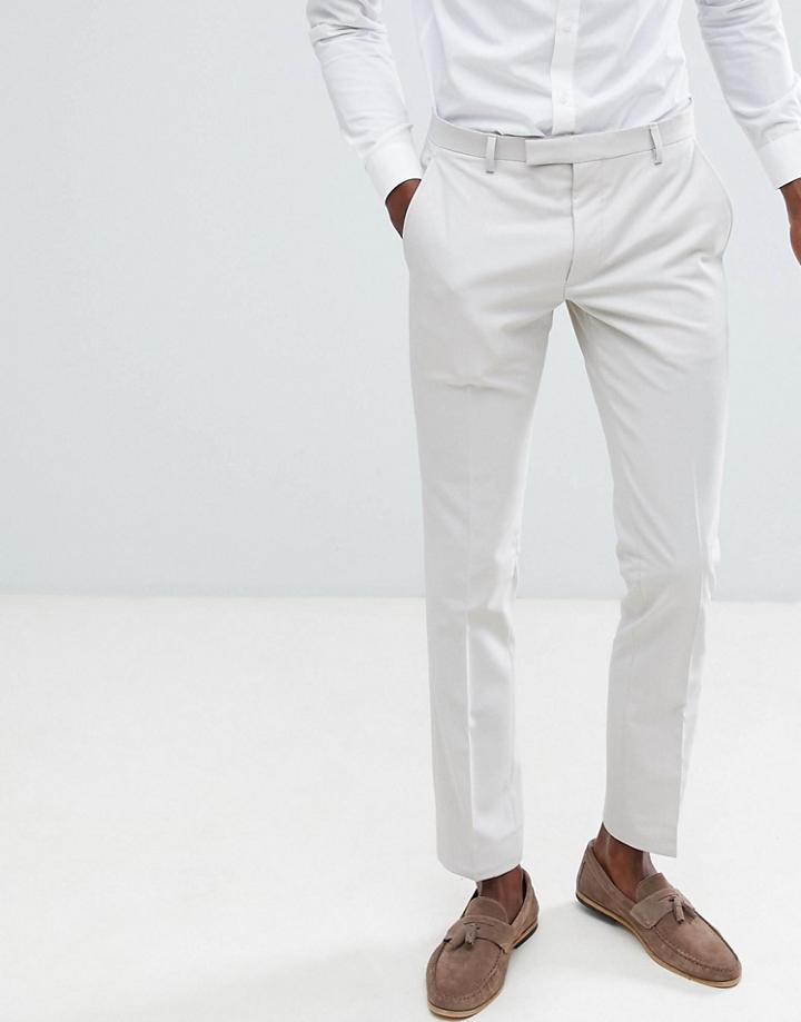 Twisted Tailor Wedding Super Skinny Suit Pants In Gray - Gray