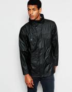 Rains Waterproof Jacket With 4 Pockets - Black