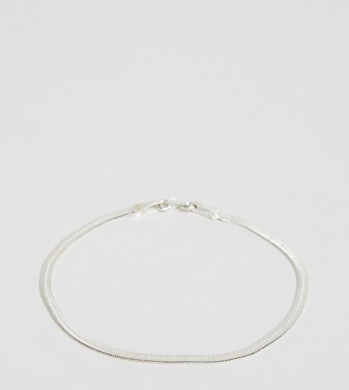 Designb Snake Chain Bracelet In Sterling Silver Exclusive To Asos