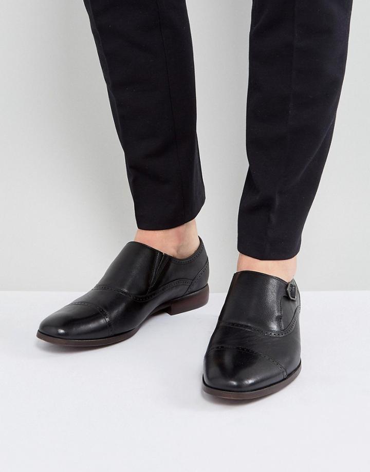 Aldo Ales Brogue Monk Shoes In Black - Black