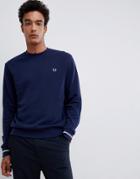 Fred Perry Crew Neck Sweat In Navy - Navy