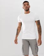 Asos Design Organic Skinny Fit Crew Neck T-shirt In White - White
