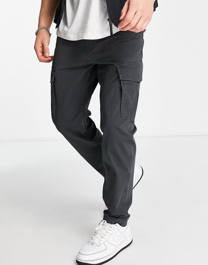 Levi's Slim Taper Cargo Chino In Black