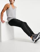 Threadbare Active Pleated Skinny Fit Sweatpants In Black