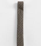 Heart & Dagger Dogstooth Tie In Brown