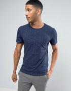 Casual Friday T-shirt In All Over Digital Print - Navy