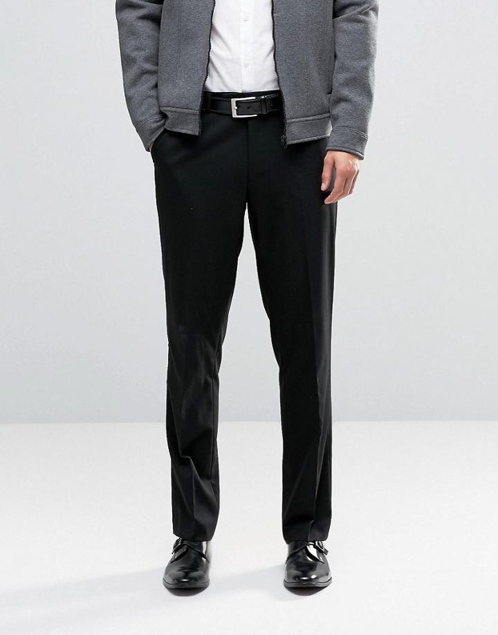 Asos Slim Smart Pants In Black - Black