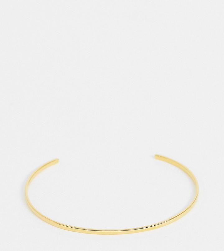 Astrid & Miyu 14 Gold Slim Bangle Layering Bracelet