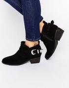 Asos Ada Western Ankle Boots - Black