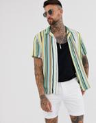 Asos Design Relaxed Multi Stripe Shirt