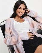River Island Ombre Cozy Slouch Cardigan In Pink