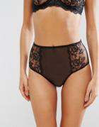 Asos Ellie Delicate Lace High Waist Pant - Black