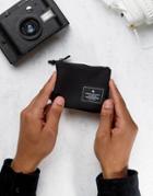 Asos Festival Zip Wallet In Black Scuba - Black