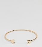 Asos Design Curve Cuff Bracelet With Heart Detail In Gold - Gold