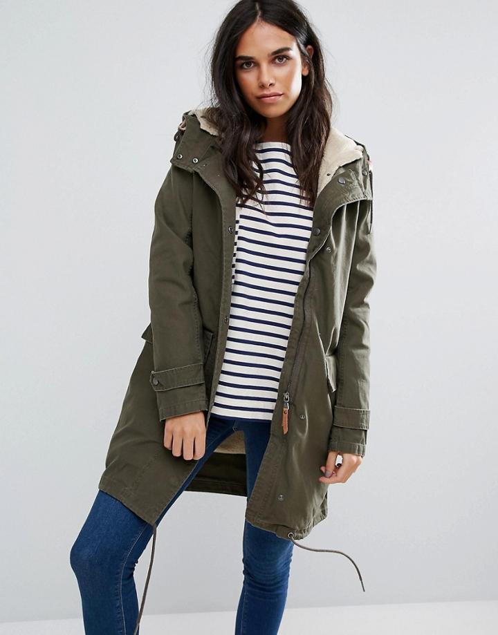 Parka London Elisa Cotton Parka Jacket - Green