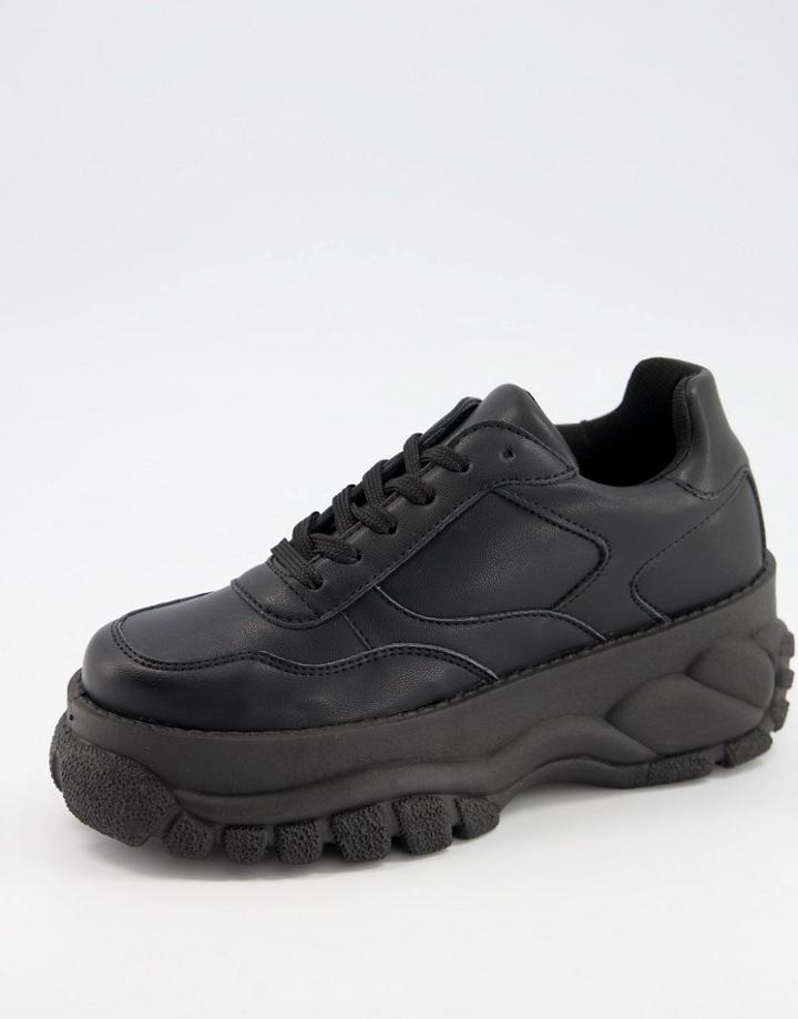 Asos Design Depend Chunky Sneakers In Black