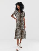 Moves By Minimum Leopard Print Smock Dress - Multi