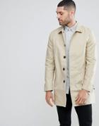 Farah Ossington Cotton Trench In Sand - Beige